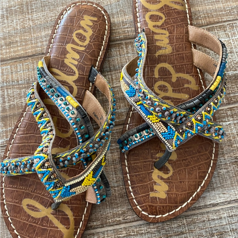 Sam Edelman Beaded Sandals Size 9 New - Picture 4 of 4